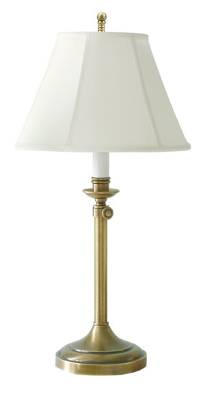 One Light Table Lamp by House of Troy - Club Collection, Antique Brass Finish - CL250-AB