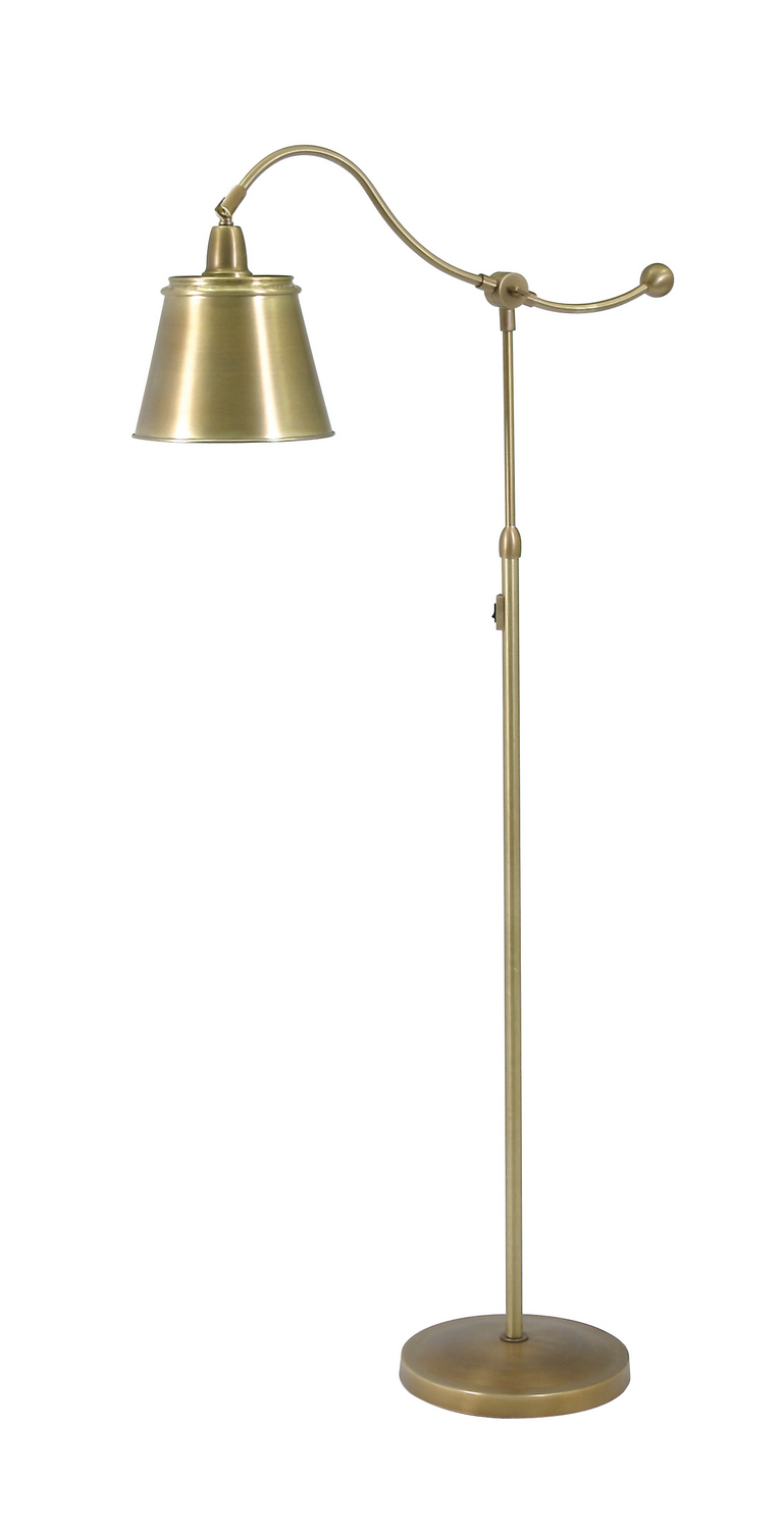 One Light Floor Lamp by House of Troy - Hyde Park Collection, Weathered Brass Finish - HP700-WB-MSWB