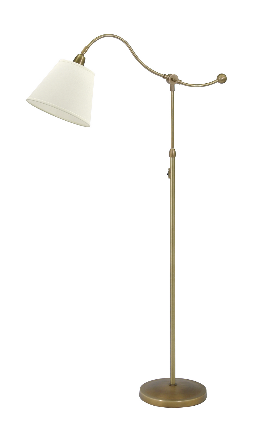 One Light Floor Lamp by House of Troy - Hyde Park Collection, Weathered Brass Finish - HP700-WB-WL