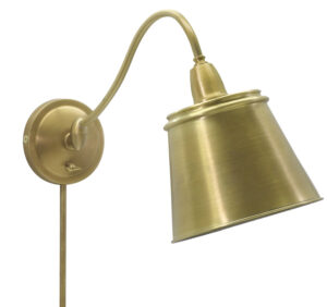 One Light Wall Sconce by House of Troy - Hyde Park Collection, Weathered Brass Finish - HP725-WB-MSWB