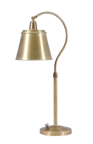 One Light Table Lamp by House of Troy - Hyde Park Collection, Weathered Brass Finish - HP750-WB-MSWB