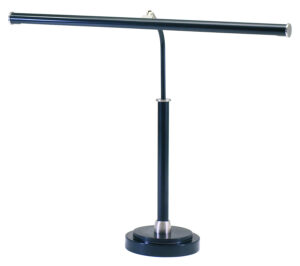LED Piano Lamp by House of Troy - Piano/Desk Collection, Black/Satin Nickel Finish - PLED100-527