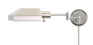 One Light Wall Sconce by House of Troy - Home/Office Collection, Satin Nickel Finish - WS12-52-J
