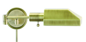 One Light Wall Sconce by House of Troy - Home/Office Collection, Antique Brass Finish - WS12-71-J