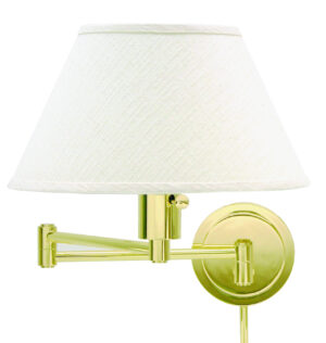 One Light Wall Sconce by House of Troy - Home/Office Collection, Polished Brass Finish - WS14-61