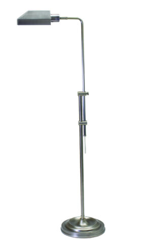 One Light Floor Lamp by House of Troy - Coach Collection, Antique Silver Finish - CH825-AS