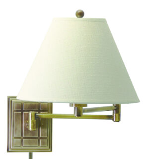 One Light Wall Sconce by House of Troy - Wall Swing Collection, Antique Brass Finish - WS750-AB