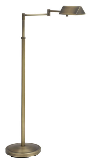 One Light Floor Lamp by House of Troy - Pinnacle Collection, Antique Brass Finish - PIN400-AB