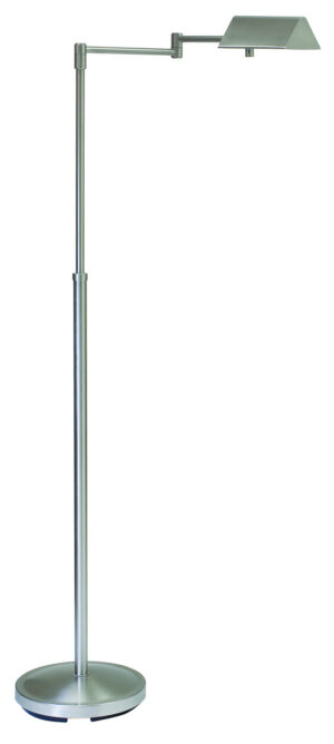 One Light Floor Lamp by House of Troy - Pinnacle Collection, Satin Nickel Finish - PIN400-SN