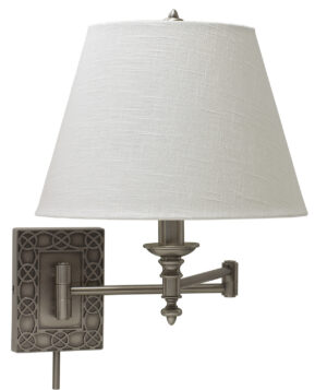 One Light Wall Sconce by House of Troy - Wall Swing Collection, Antique Silver Finish - WS763-AS