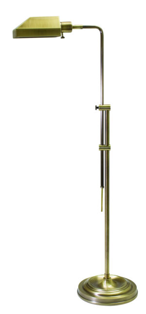 One Light Floor Lamp by House of Troy - Coach Collection, Antique Brass Finish - CH825-AB