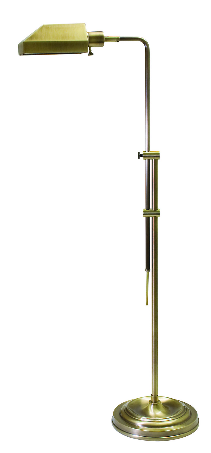 One Light Floor Lamp by House of Troy - Coach Collection, Antique Brass Finish - CH825-AB