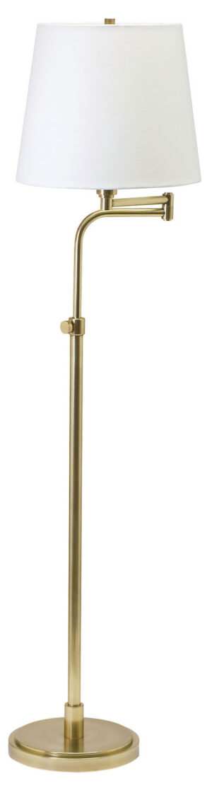 One Light Floor Lamp by House of Troy - Townhouse Collection, Raw Brass Finish - TH700-RB
