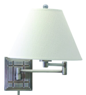 One Light Wall Sconce by House of Troy - Wall Swing Collection, Antique Silver Finish - WS750-AS