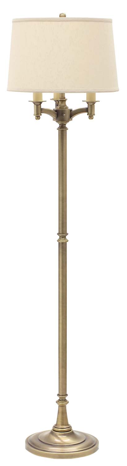Four Light Floor Lamp by House of Troy - Lancaster Collection, Antique Brass Finish - L800-AB
