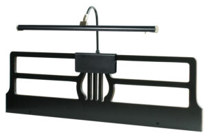 LED Clamp Lamp by House of Troy - Grand Piano Collection, Black/Satin Nickel Finish - GPLED19-527