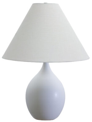 One Light Table Lamp by House of Troy - Scatchard Collection, White Matte Finish - GS300-WM