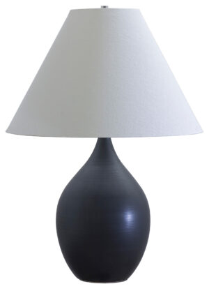 One Light Table Lamp by House of Troy - Scatchard Collection, Black Matte Finish - GS400-BM