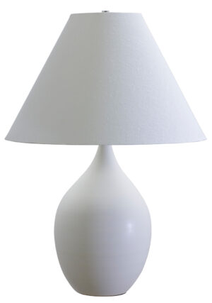 One Light Table Lamp by House of Troy - Scatchard Collection, White Matte Finish - GS400-WM