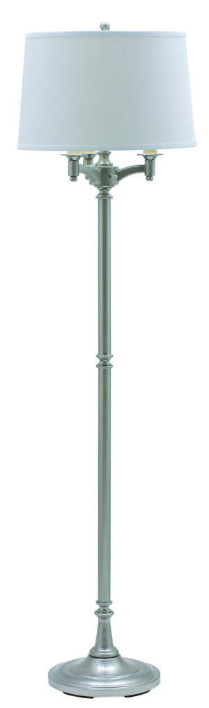 Four Light Floor Lamp by House of Troy - Lancaster Collection, Satin Nickel Finish - L800-SN