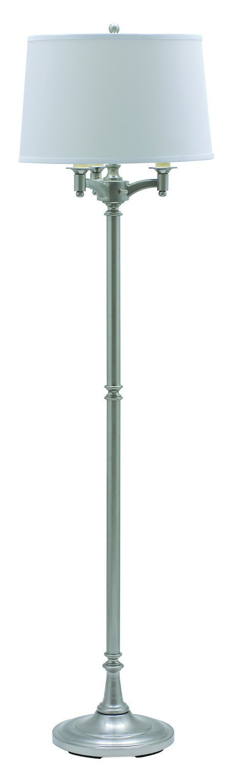 Four Light Floor Lamp by House of Troy - Lancaster Collection, Satin Nickel Finish - L800-SN
