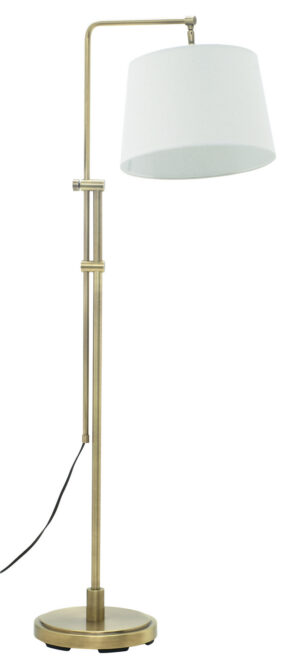 One Light Floor Lamp by House of Troy - Crown Point Collection, Antique Brass Finish - CR700-AB