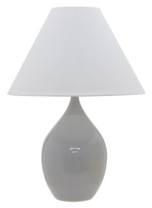 One Light Table Lamp by House of Troy - Scatchard Collection, Gray Gloss Finish - GS400-GG