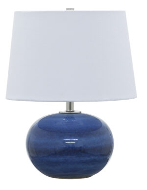 One Light Table Lamp by House of Troy - Scatchard Collection, Blue Gloss Finish - GS600-BG