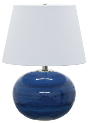 One Light Table Lamp by House of Troy - Scatchard Collection, Blue Gloss Finish - GS700-BG