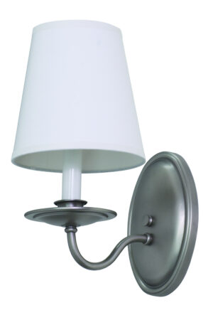 One Light Wall Sconce by House of Troy - Lake Shore Collection, Satin Pewter Finish - LS217-SP