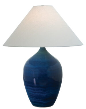 One Light Table Lamp by House of Troy - Scatchard Collection, Blue Gloss Finish - GS190-BG