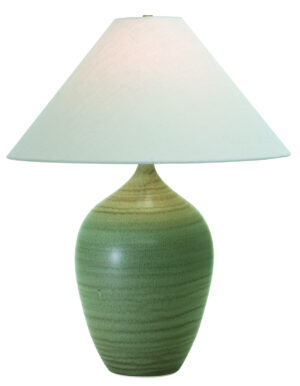 One Light Table Lamp by House of Troy - Scatchard Collection, Green Matte Finish - GS190-GM