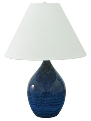 One Light Table Lamp by House of Troy - Scatchard Collection, Midnight Blue Finish - GS400-MID