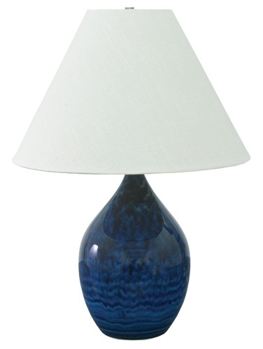 One Light Table Lamp by House of Troy - Scatchard Collection, Midnight Blue Finish - GS400-MID