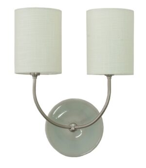 Two Light Wall Lamp by House of Troy - Scatchard Collection, Gray Gloss and Satin Nickel Finish - GS775-2-SNGG