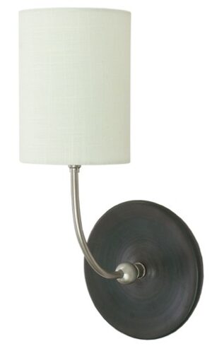 One Light Wall Sconce by House of Troy - Scatchard Collection, Black Matte and Satin Nickel Finish - GS775-SNBM