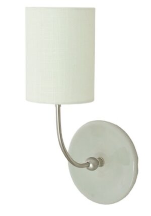 One Light Wall Sconce by House of Troy - Scatchard Collection, Gray Gloss and Satin Nickel Finish - GS775-SNGG