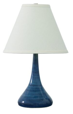 One Light Table Lamp by House of Troy - Scatchard Collection, Blue Gloss Finish - GS802-BG