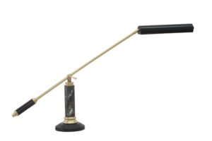 LED Piano/Desk Lamp by House of Troy - Piano/Desk Collection, Black/Polished Brass Finish - PLED192-617