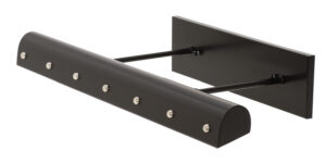 LED Picture Light by House of Troy - Classic Traditional Collection, Black w/Polished Nickel Finish - DTBLEDZ24-BLK/PN