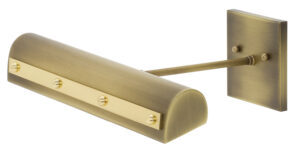 LED Picture Light by House of Troy - Classic Traditional Collection, Antique Brass w/Polished Brass Finish - DTRLEDZ14-AB/PB