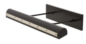 LED Picture Light by House of Troy - Classic Traditional Collection, Black w/Polished Nickel Finish - DTRLEDZ24-BLK/PN