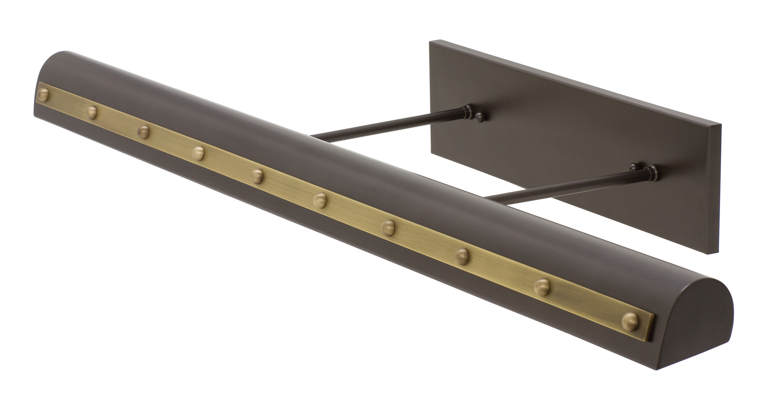 LED Picture Light by House of Troy - Classic Traditional Collection, Mahogany Bronze w/Antique Brass Finish - DTRLEDZ36-MB/AB