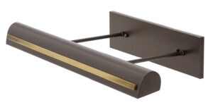 LED Picture Light by House of Troy - Classic Traditional Collection, Mahogany Bronze w/Antique Brass Finish - DTSLEDZ24-MB/AB