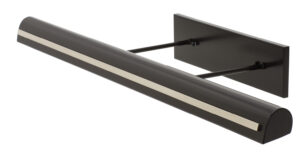 LED Picture Light by House of Troy - Classic Traditional Collection, Black w/Polished Nickel Finish - DTSLEDZ36-BLK/PN