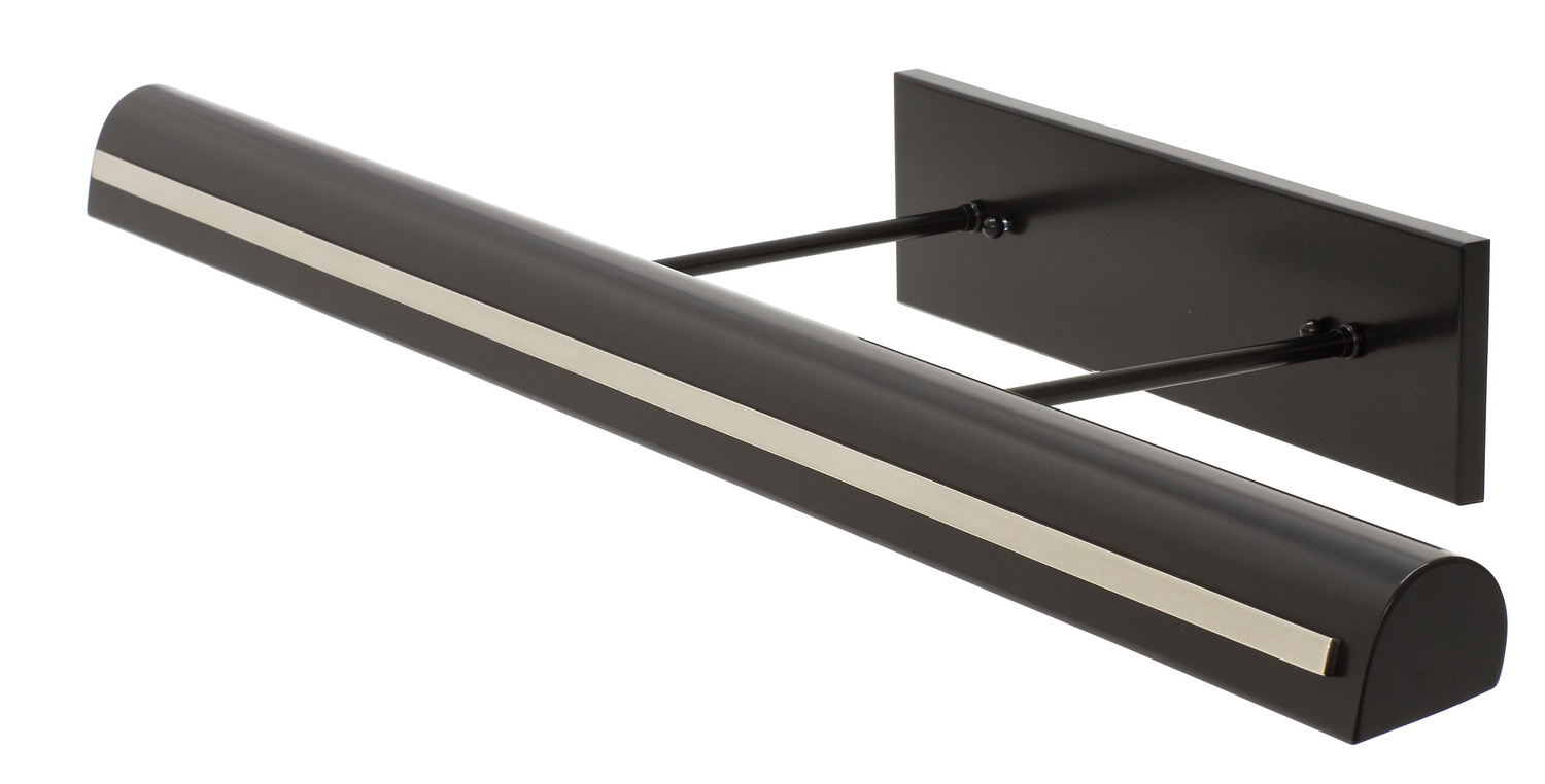 LED Picture Light by House of Troy - Classic Traditional Collection, Black w/Polished Nickel Finish - DTSLEDZ36-BLK/PN