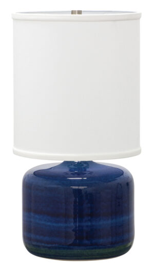 One Light Table Lamp by House of Troy - Scatchard Collection, Blue Gloss Finish - GS120-BG
