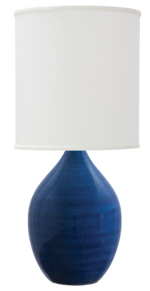 One Light Table Lamp by House of Troy - Scatchard Collection, Blue Gloss Finish - GS401-BG