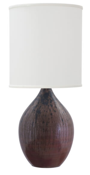 One Light Table Lamp by House of Troy - Scatchard Collection, Decorated Red Finish - GS401-DR