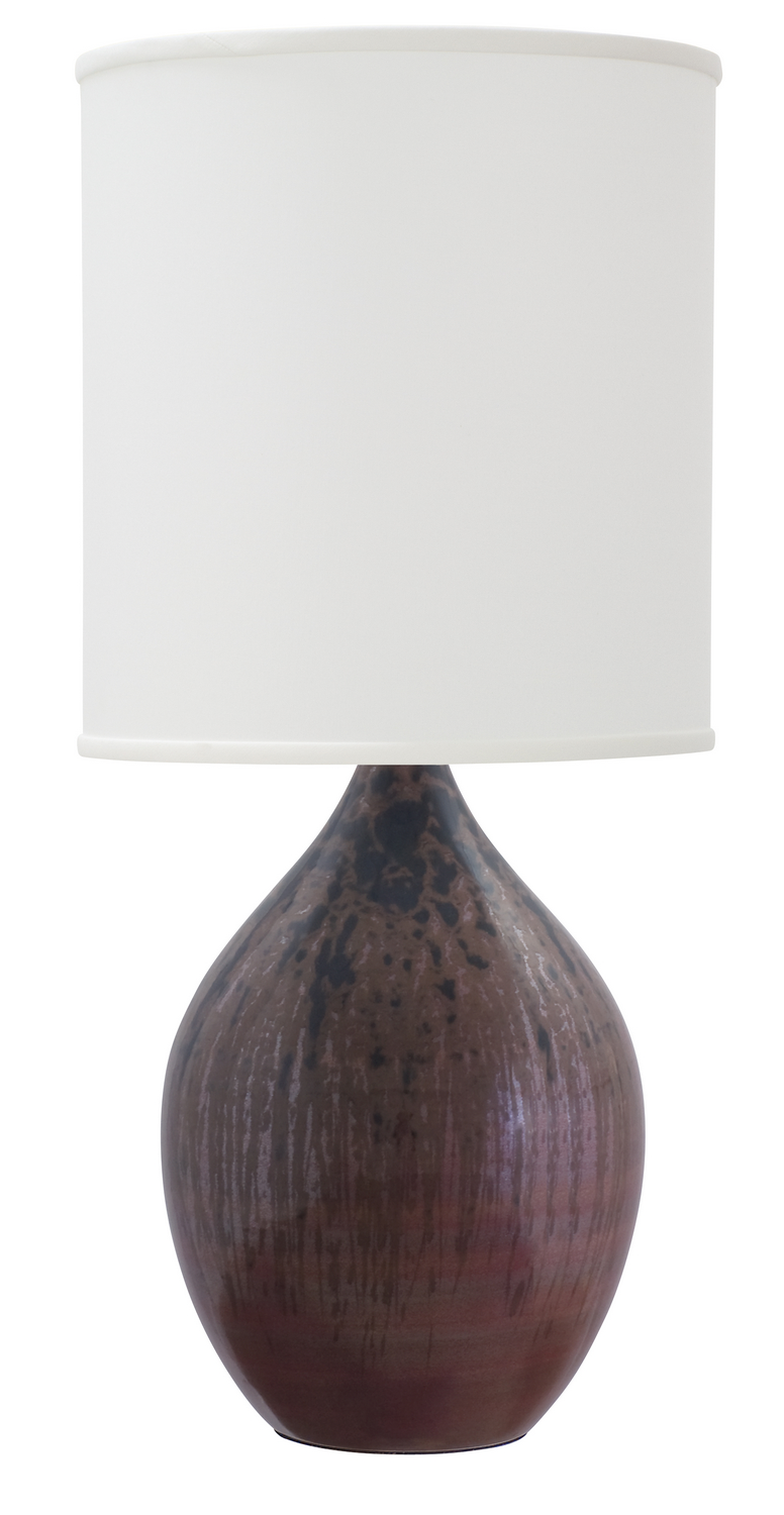 One Light Table Lamp by House of Troy - Scatchard Collection, Decorated Red Finish - GS401-DR
